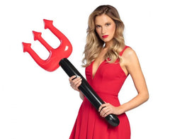 Widły pompowane 90 cm – czarno-czerwone - Costume Accessories