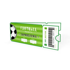Zaproszenia Football – bilet na mecz 17,5 × 7 cm 6 szt. - Invitations