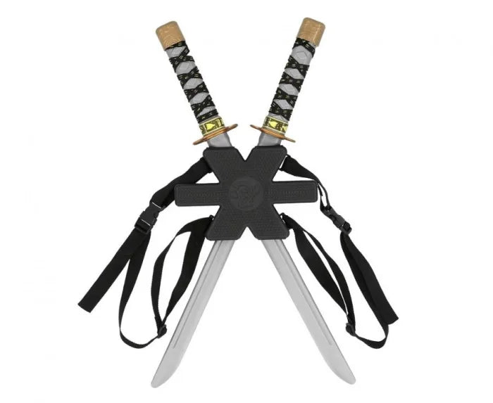 Zestaw 2 mieczy Ninja z uchwytem na plecy – 52 cm - Costume Accessories