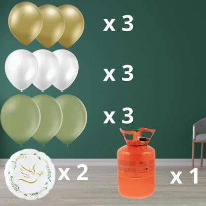 Zestaw balonów komunijnych z helem nr.3