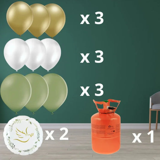 Zestaw balonów komunijnych z helem nr.3