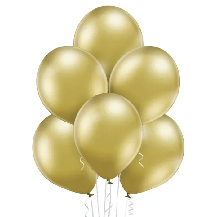 Balony chromowane Złote, D5, 12cm, 100szt.