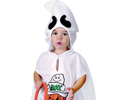 Zestaw Mały Duszek dla dzieci 92/104 cm (3/4 lata) – pelerynka z kapturem i torebka dynia - Costumes