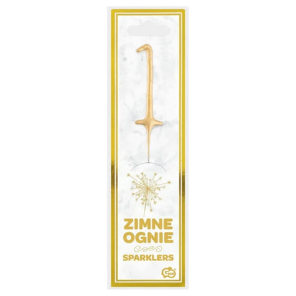 Zimne ognie złota cyfra 1 zimny ogień