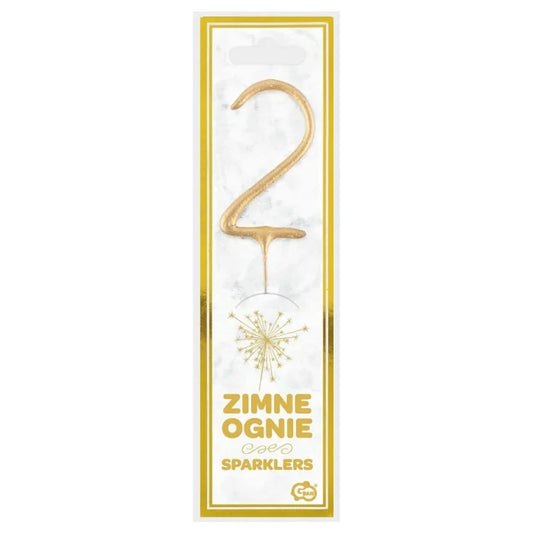 Zimne ognie złota cyfra 2 zimny ogień