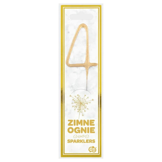 Zimne ognie złota cyfra 4 zimny ogień