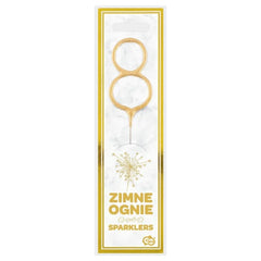 Zimne ognie złota cyfra 8 zimny ogień