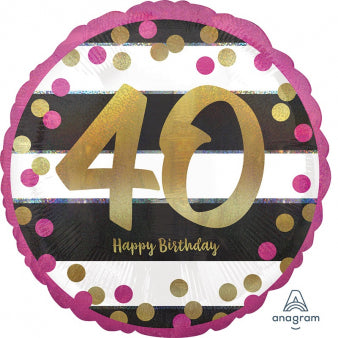 Balon Anagram 18'' 40 lat Milestones