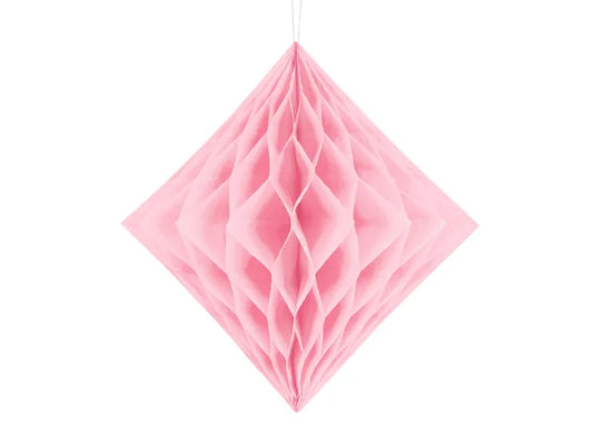 Diament bibułowy, jasny różowy, 30cm