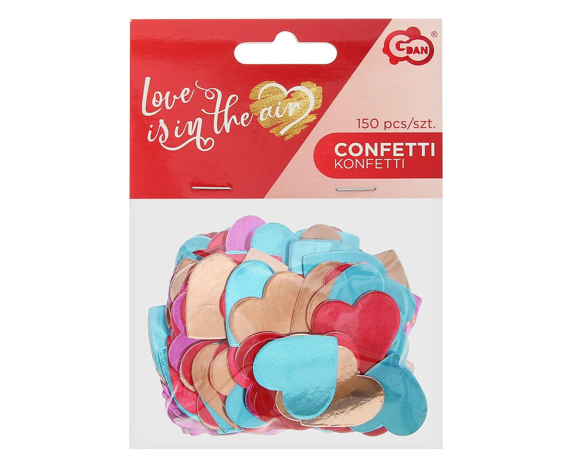 Konfetti papierowe Love is in the air, mix, 150 szt.