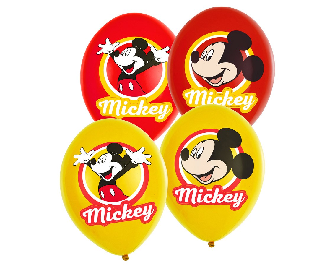 Balon lateksowy 11" Mickey Mouse, 6 szt.