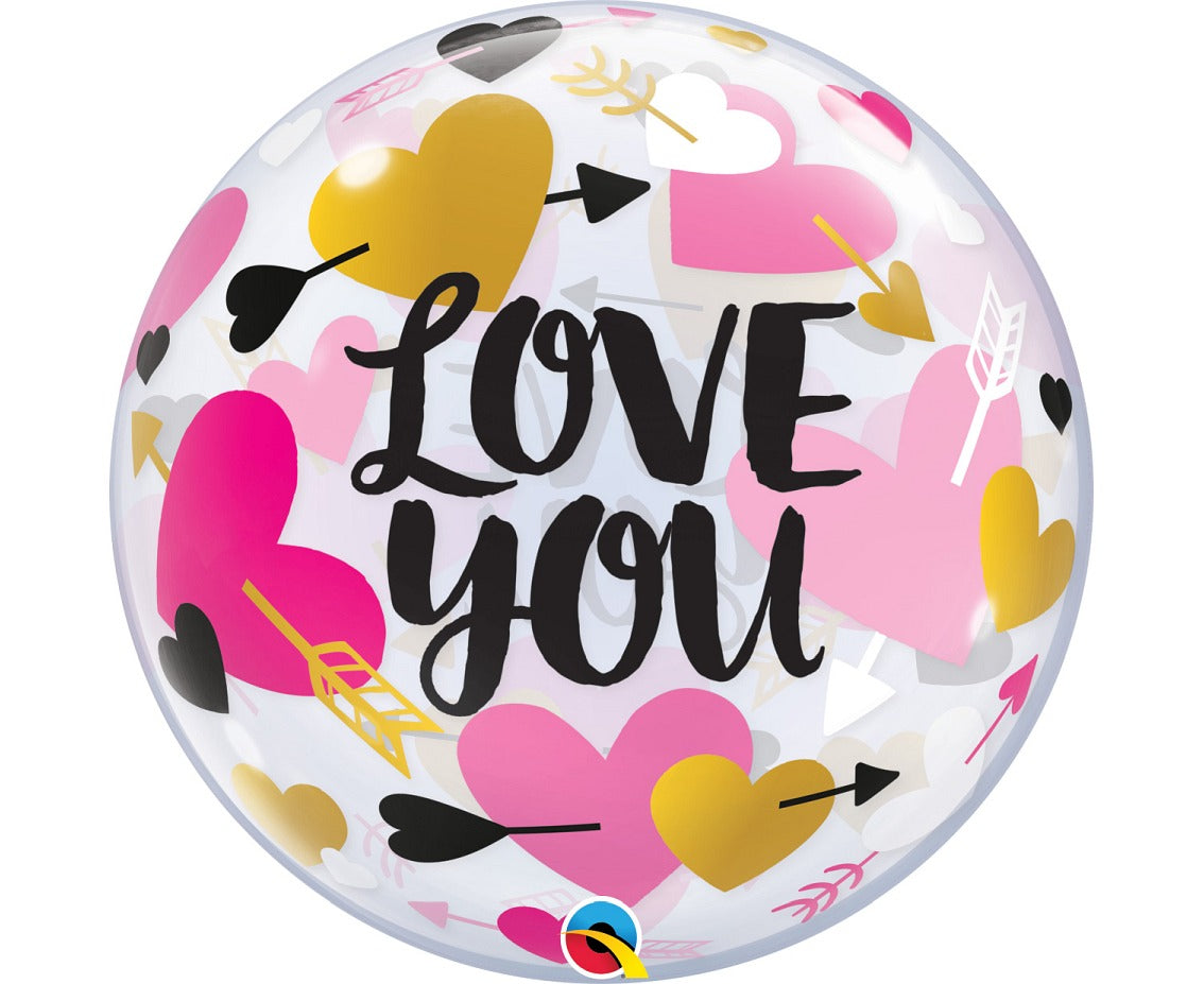 Balon foliowy 22 cale QL Bubble LOVE You