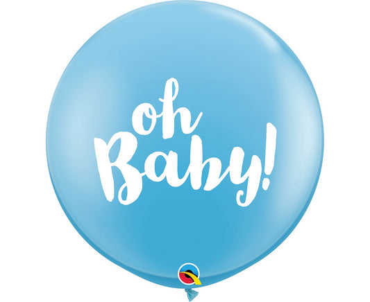 Balon QL 36 cali z nadr. Oh Baby, blue, 2 szt.