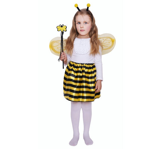 Strój dla dzieci Pszczółka (skrzydła, spódniczka, opaska, różdżka)