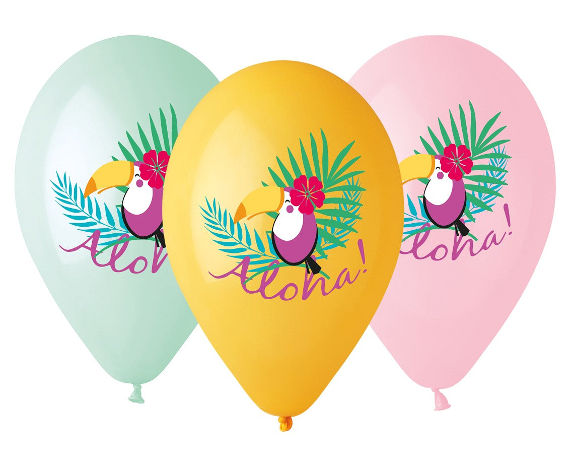 Balony TUKAN - Aloha!, 13 cali / 5 szt.