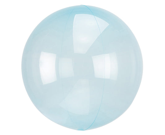 Balon foliowy 18 cali transparentny niebieski, zapakowany