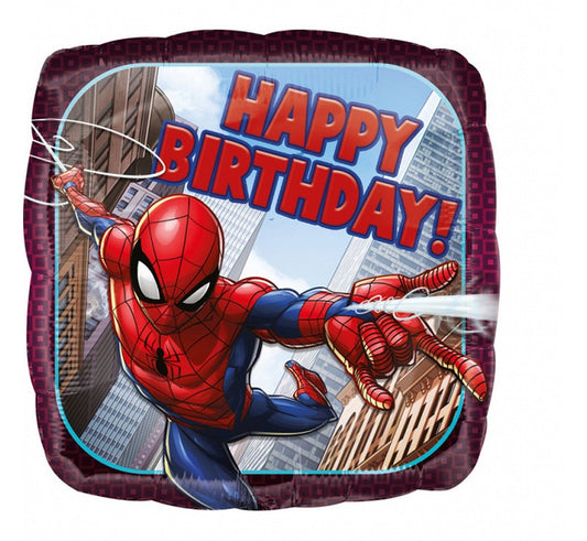 Balon foliowy 18 cali, SPIDERMAN Happy Birthday