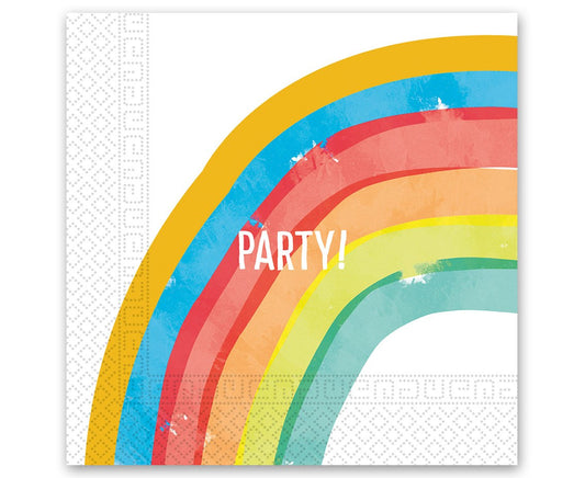 Serwetki papierowe Tęcza Rainbow Party, rozm. 33 x 33 cm, 20 szt.