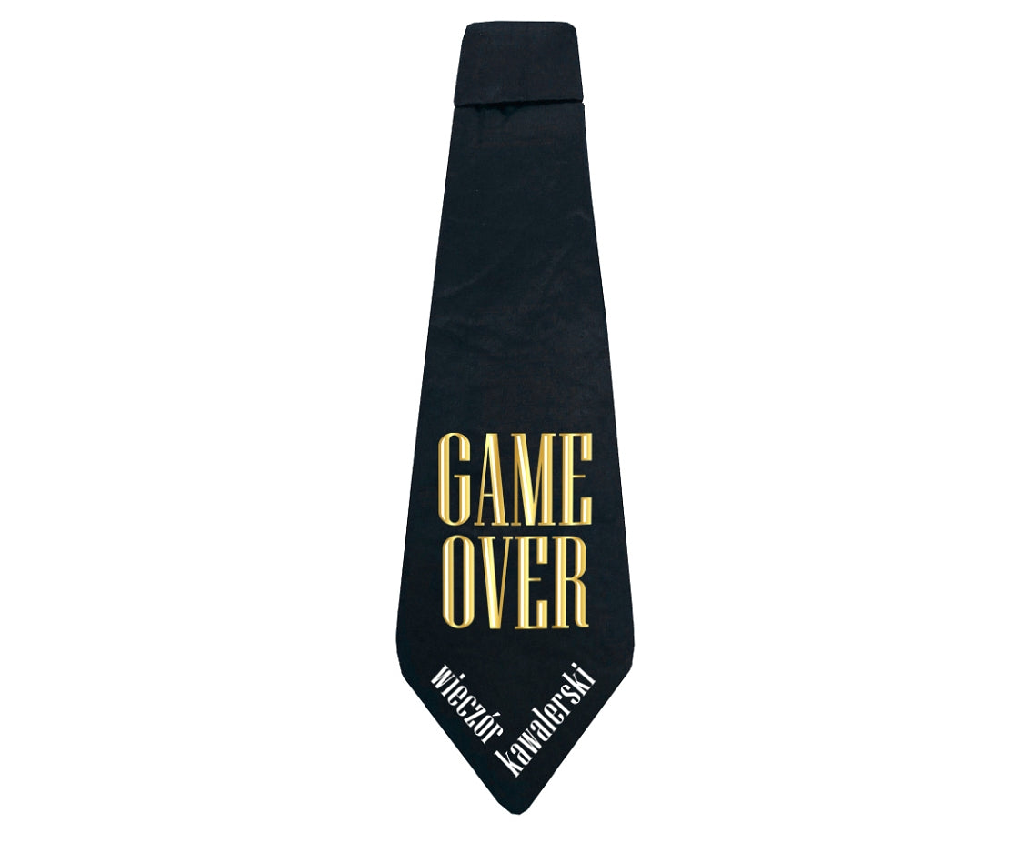 Krawat Game Over - B&G Party, 10x32 cm