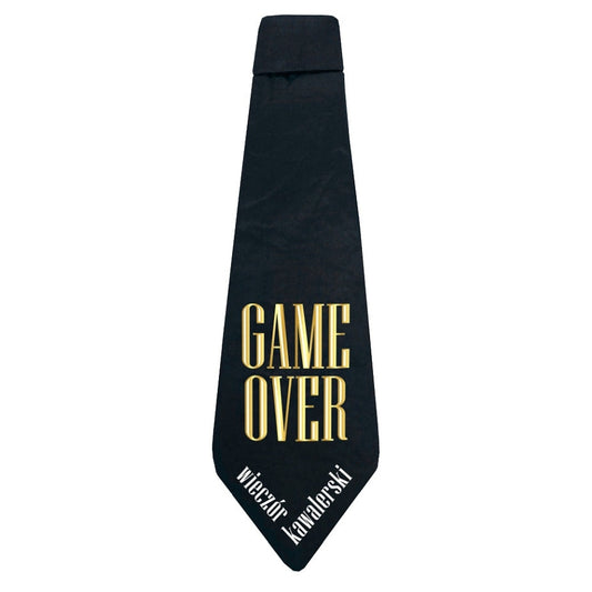 Krawat Game Over - B&G Party, 10x32 cm