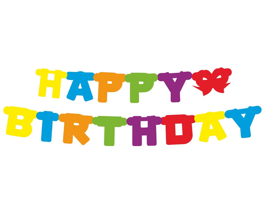 Girlanda papierowa Happy Birthday, kolorowa, 160 cm