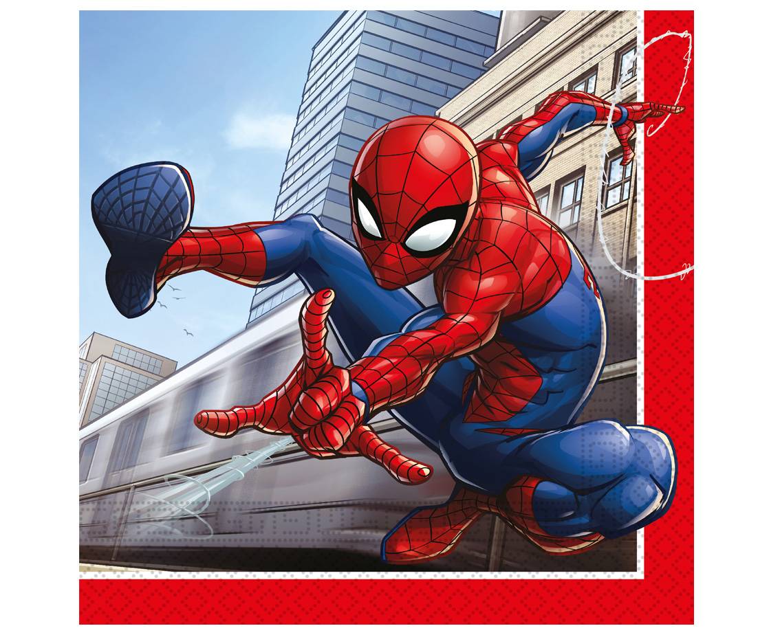 Serwetki papierowe Spiderman Crime Fighter, 33x33 cm, 20 szt.