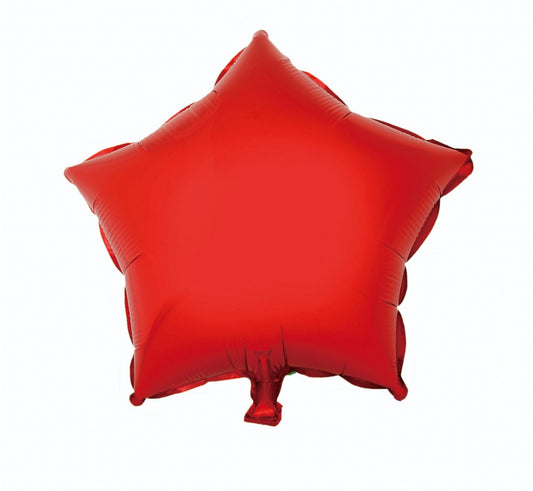 Balon foliowy GWIAZDA, czerwona, 18 cali