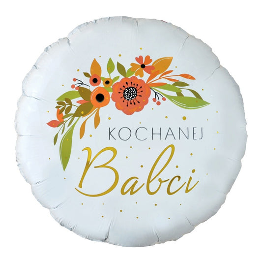 Balon foliowy Kochanej Babci, 18 cali