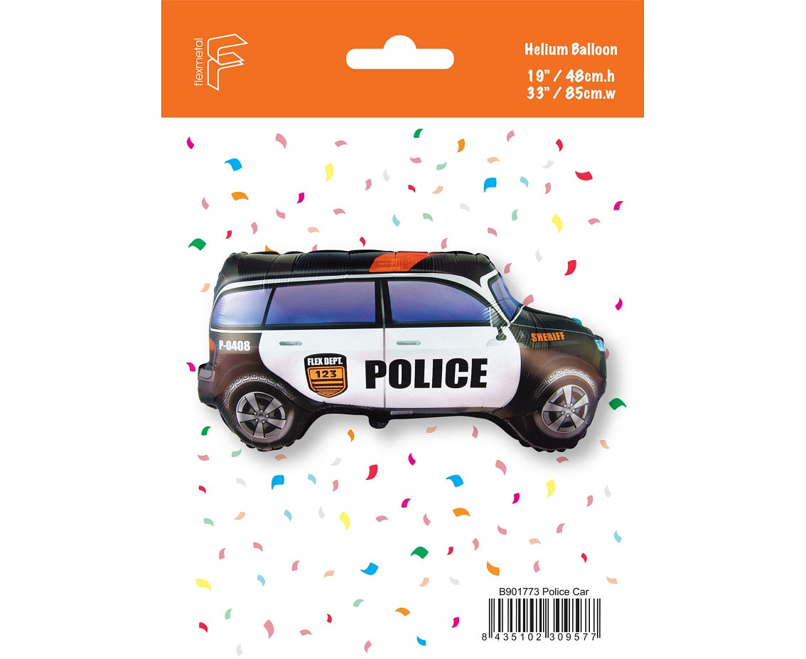 Balon foliowy Police Car, samochód policyjny, FX, 48x85cm