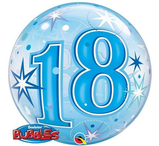 Balon foliowy Liczba 18, QL Bubble, 18 Urodziny