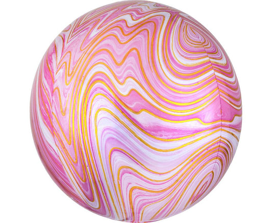 Balon foliowy ORBZ Marblez - kula różowa