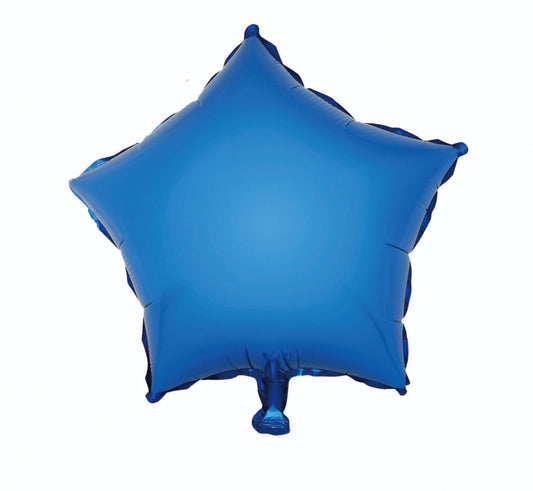 Balon foliowy GWIAZDA, niebieska, 19 cali