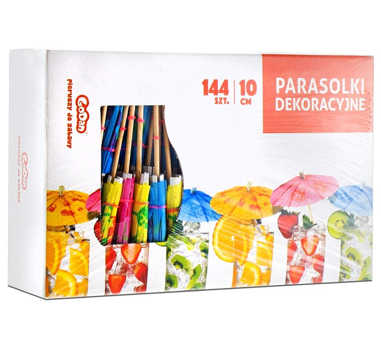 Parasolki papierowe, mix kolorów 144 szt./ 10 cm
