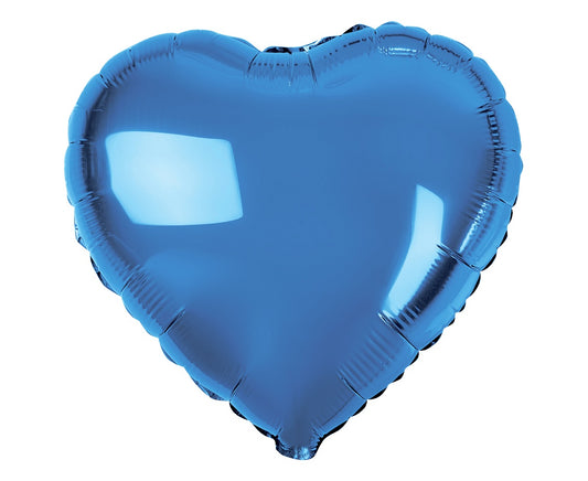 Balon foliowy SERCE, niebieskie, 18 cali