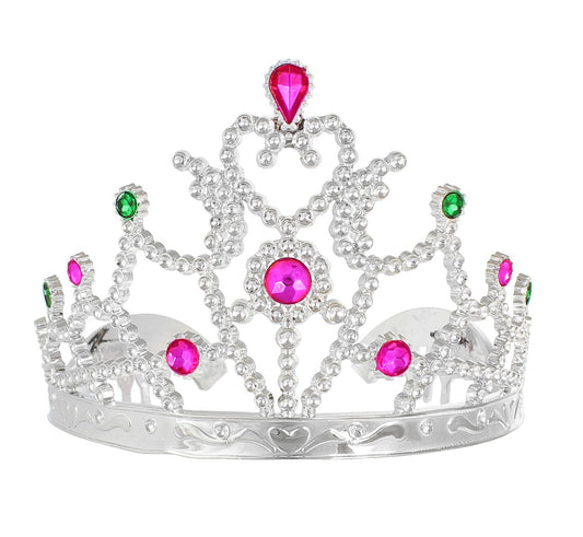 Diadem (korona) księżniczki, kolorowe kamyki