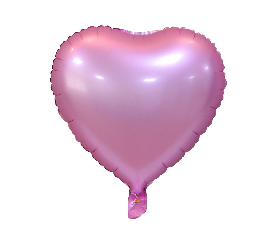 Balon foliowy SERCE, matowe, różowe, 18cali