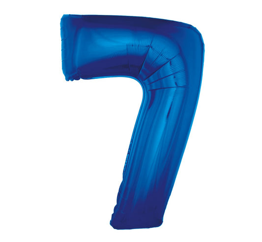 Balon foliowy Cyfra 7, niebieska, 92 cm