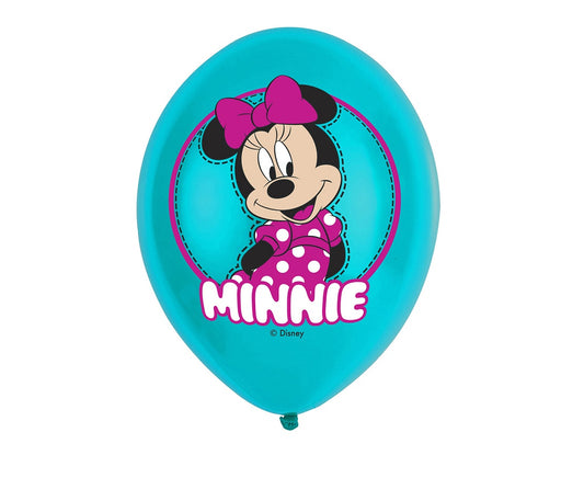 Balon lateksowy 11" Minnie Mouse, 6 szt.