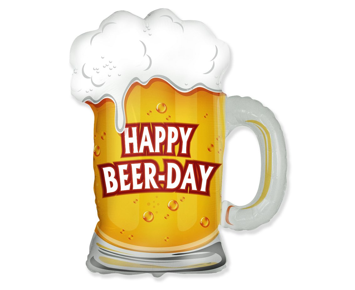 Balon foliowy Kufel, Happy Beer-Day, FX, 68x65cm