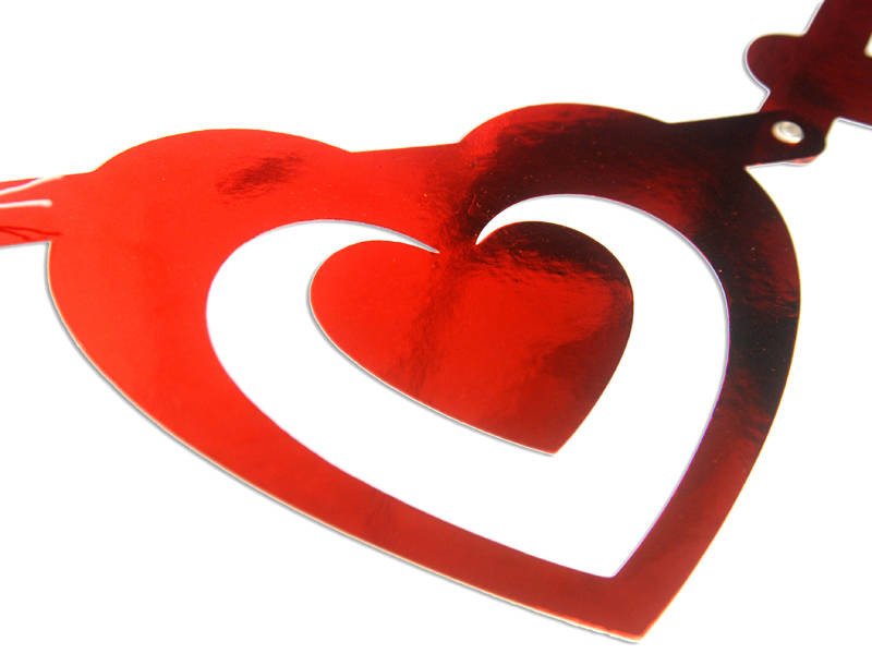 Baner Walentynki - czerwony - 12 x 160 cm